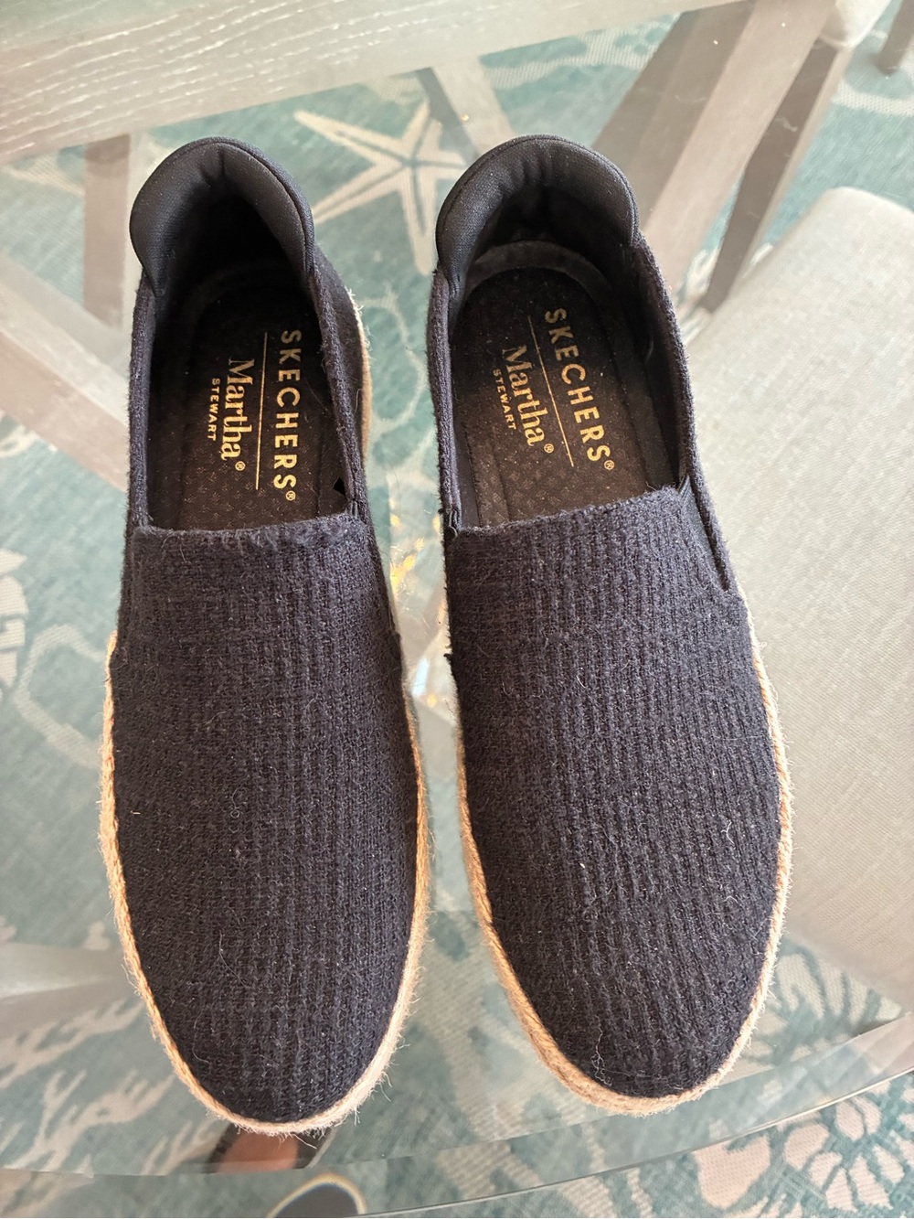 Skechers Martha Stewart Black Slip-On Espadrille
